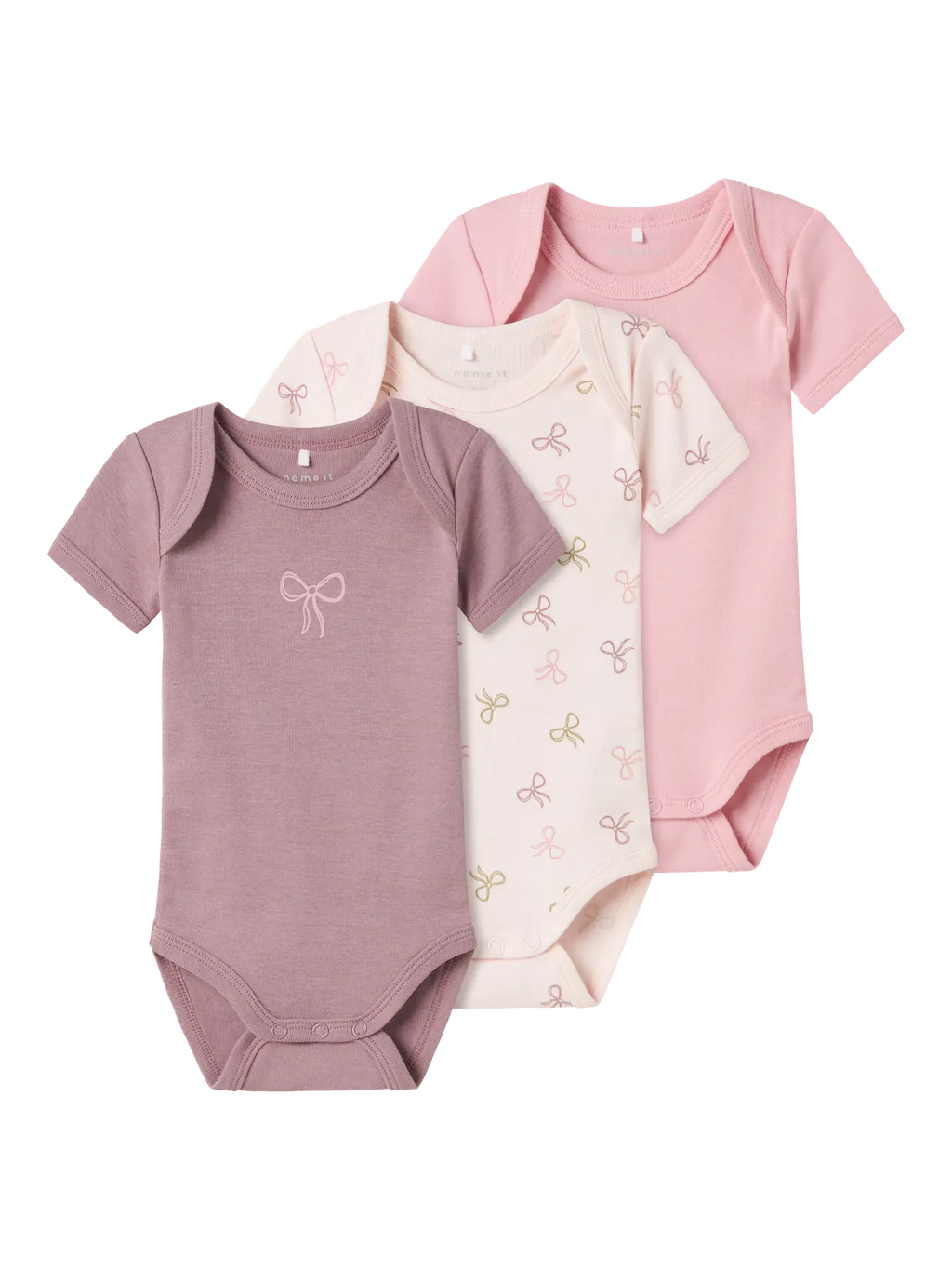 3 бр. боди Barely pink органичен памук