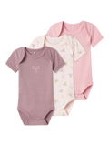 3 бр. боди Barely pink органичен памук