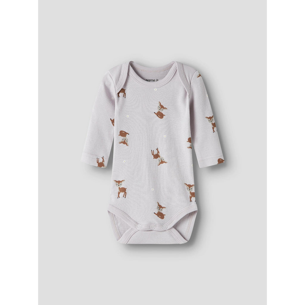 3бр. боди Lilac Marble/Lavender Gray органичен памук