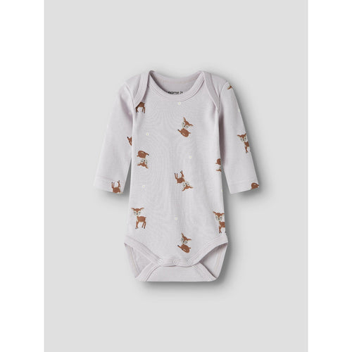 3бр. боди Lilac Marble/Lavender Gray органичен памук