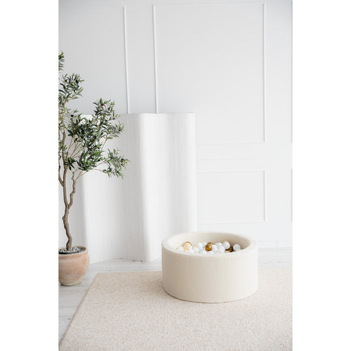 Басейн с топки Bouclé, бял 90x40