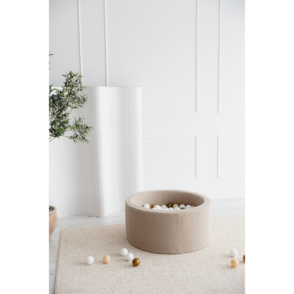 Басейн с топки Bouclé, бежов 90x40