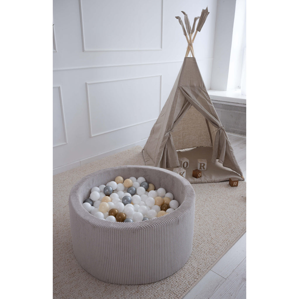 Басейн с топки Rib Velvet, сив