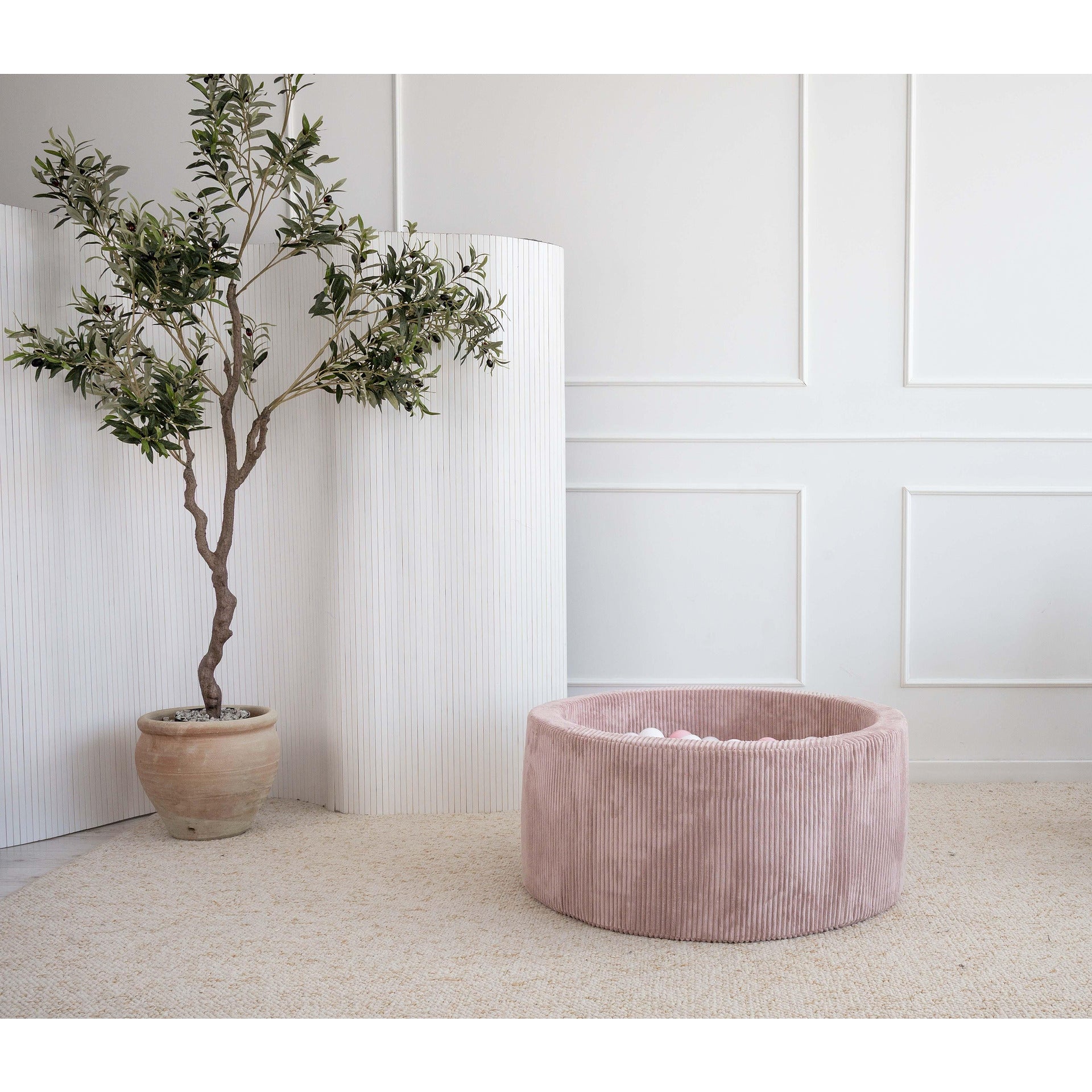 Басейн с топки Rib Velvet, мръсно розово