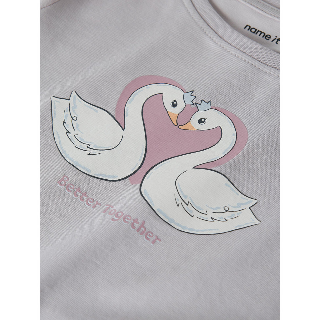 Блуза VIX Lilac Marble Swan Heart органичен памук