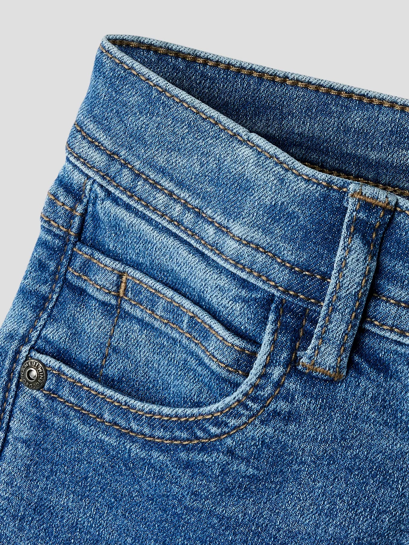 Дънки RYAN STRAIGHT JEANS Medium Blue Denim