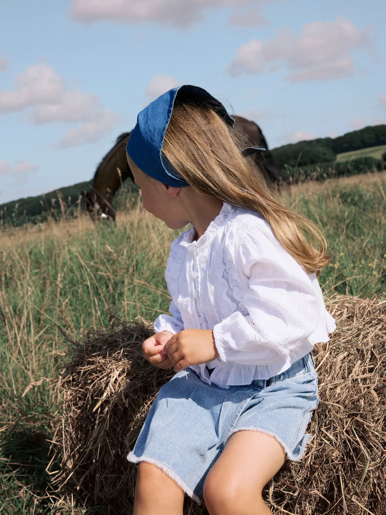 Дънкова къса пола-панталон