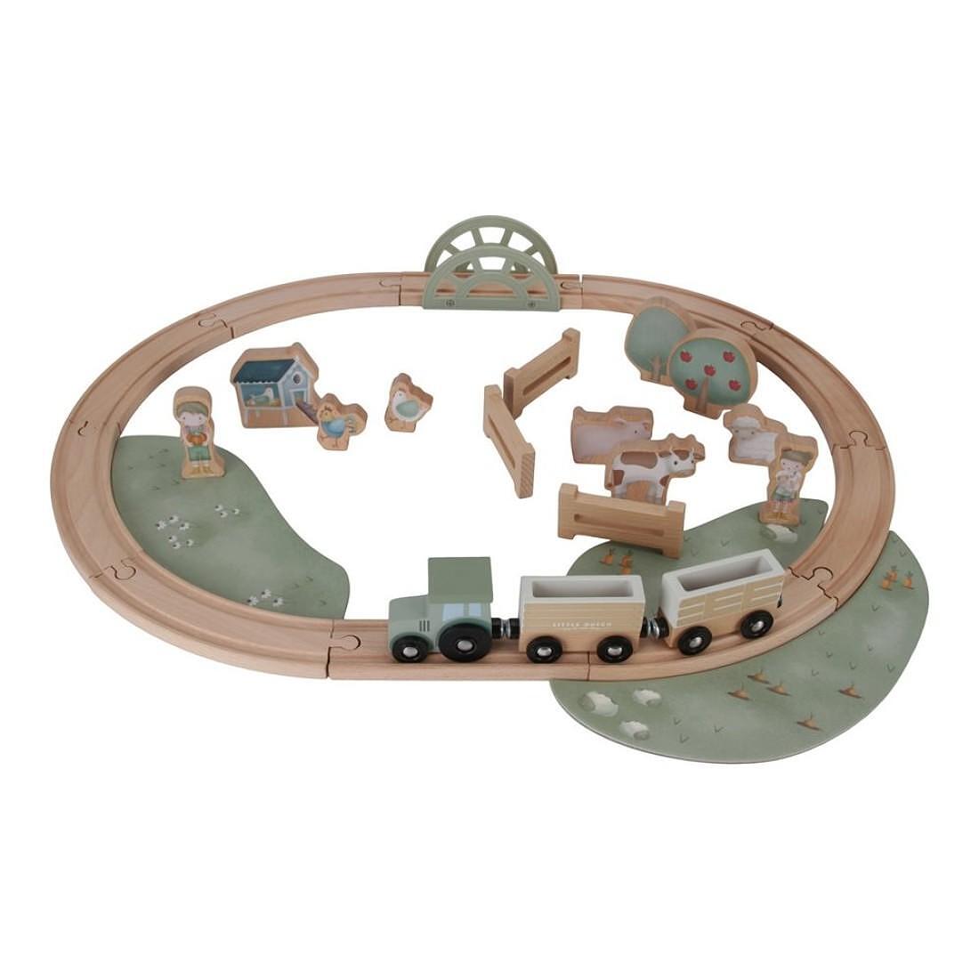 Дървено Влакче с Релси Little Farm