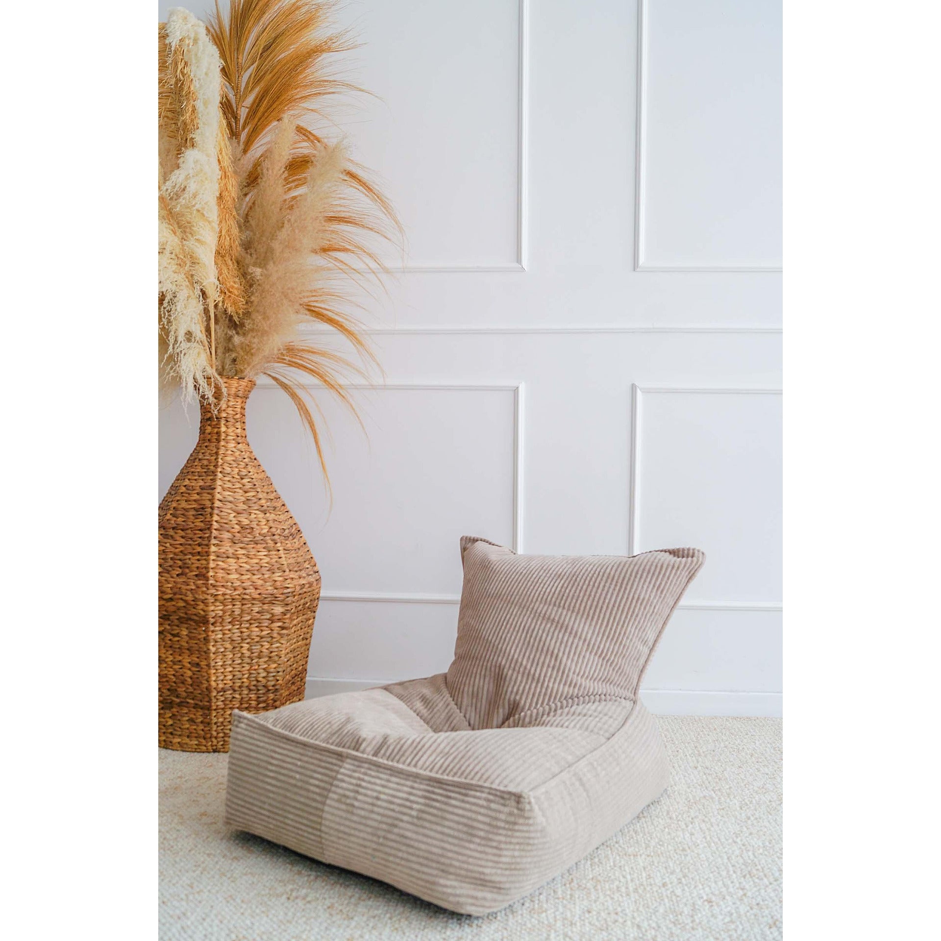 Пуф Rib Velvet, бежов