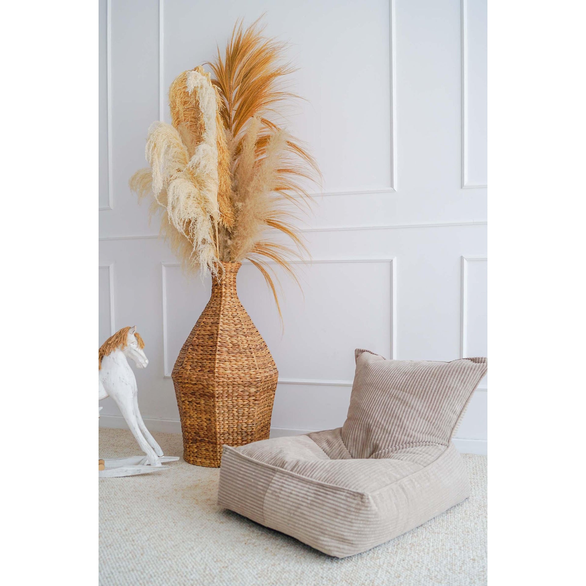 Пуф Rib Velvet, бежов