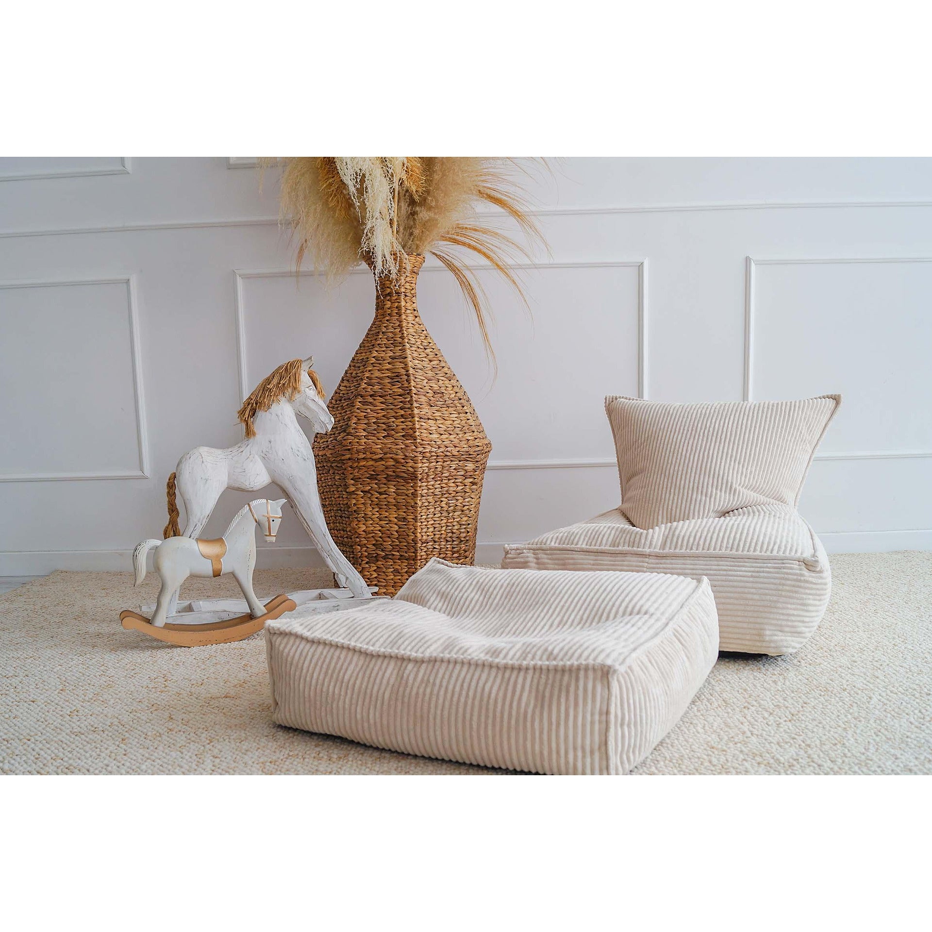 Пуф Rib Velvet, крем