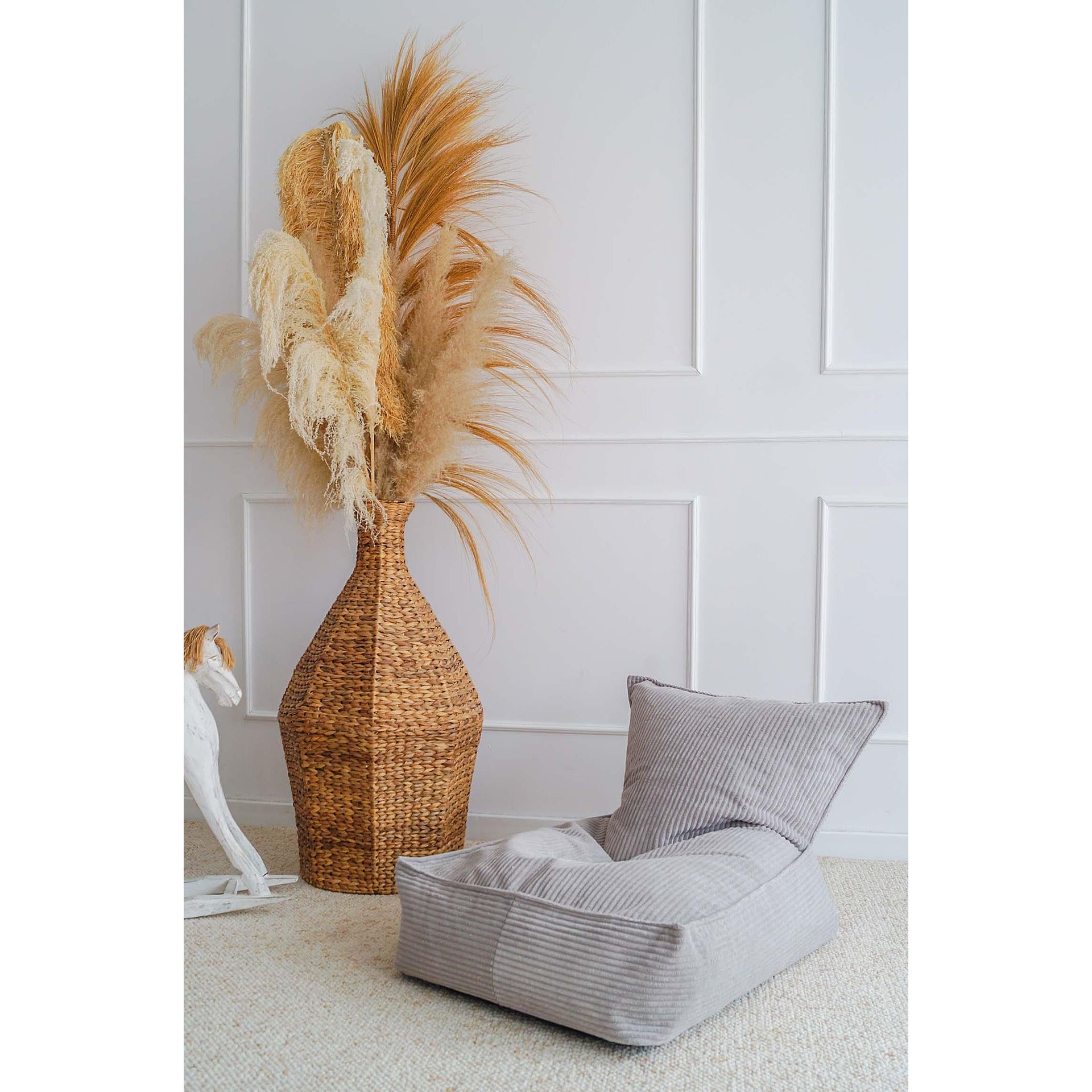 Пуф Rib Velvet, сив