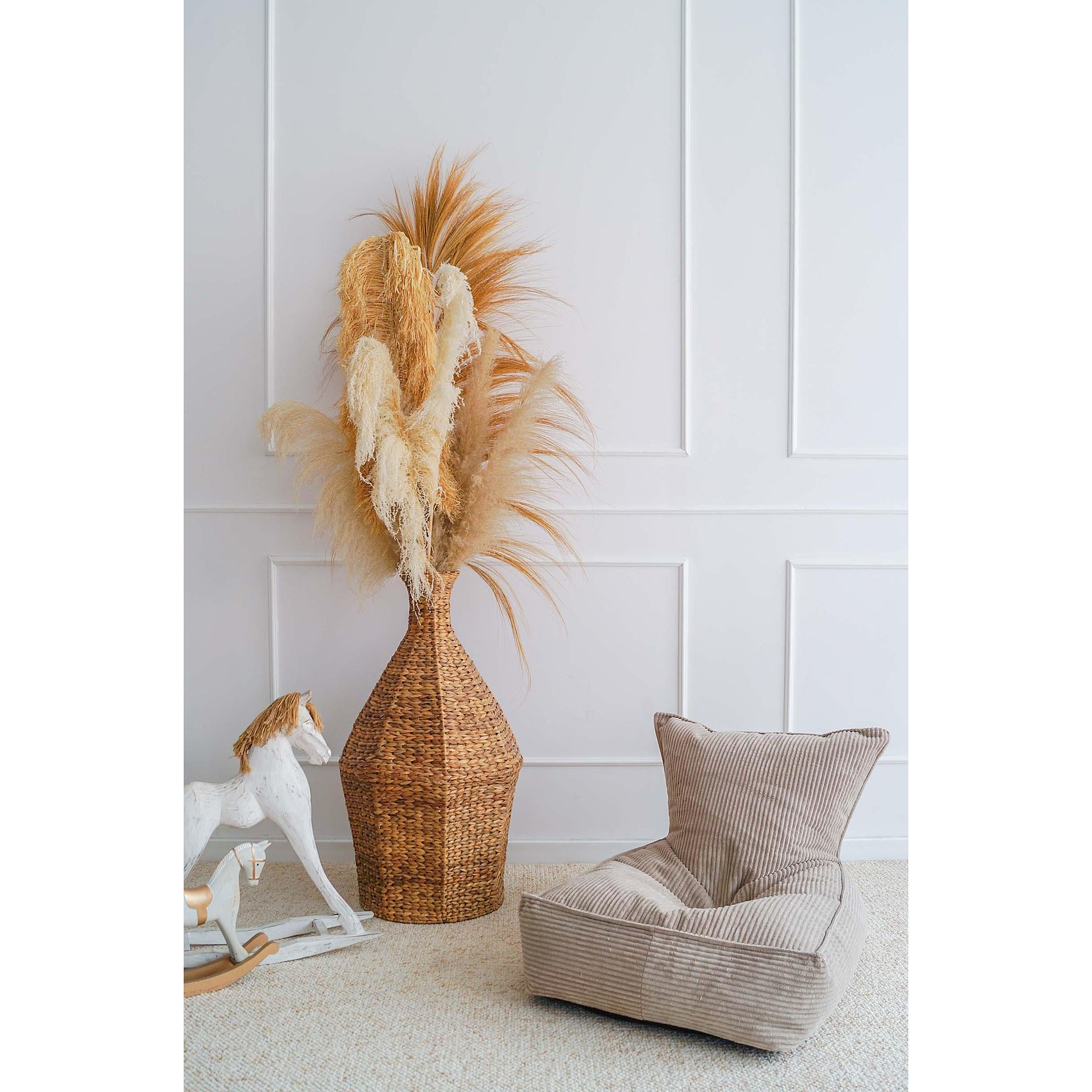 Пуф Rib Velvet, сив