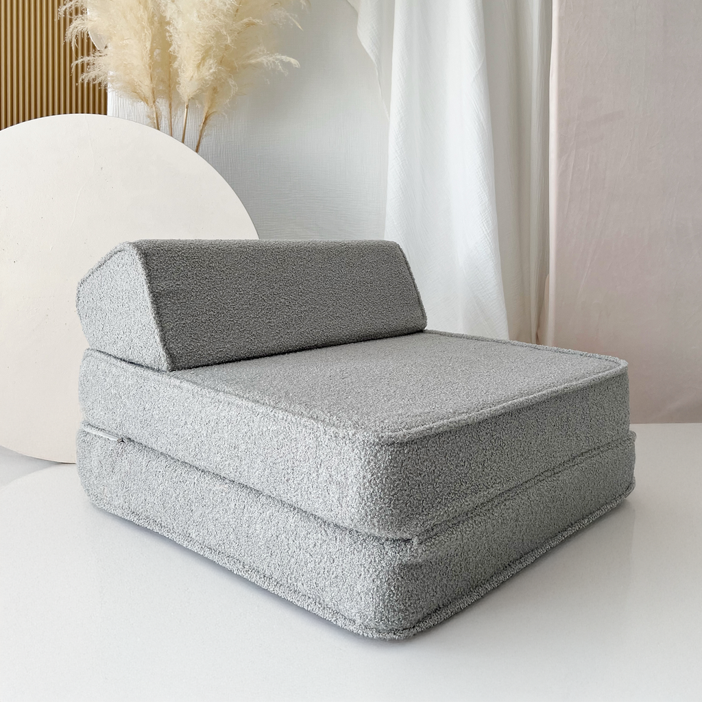 Шезлонг Bouclé, сив