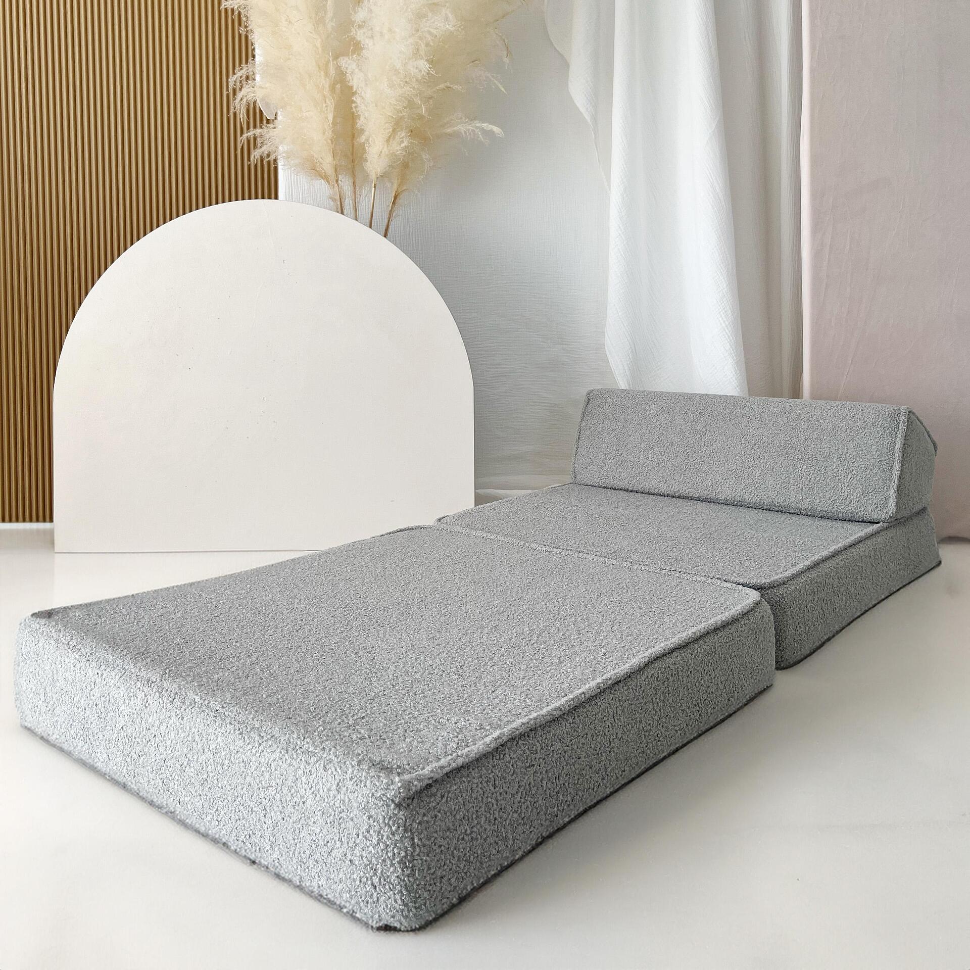 Шезлонг Bouclé, сив