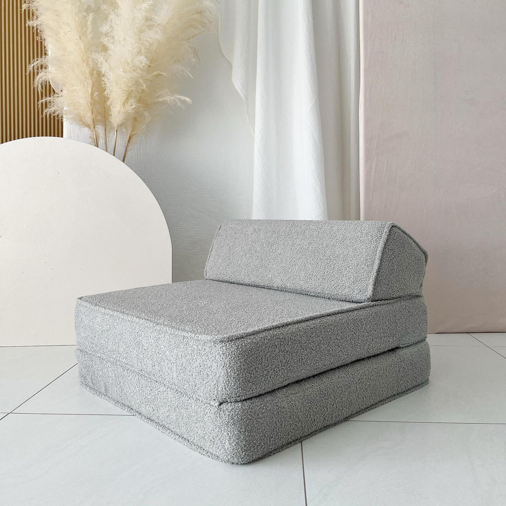 Шезлонг Bouclé, сив
