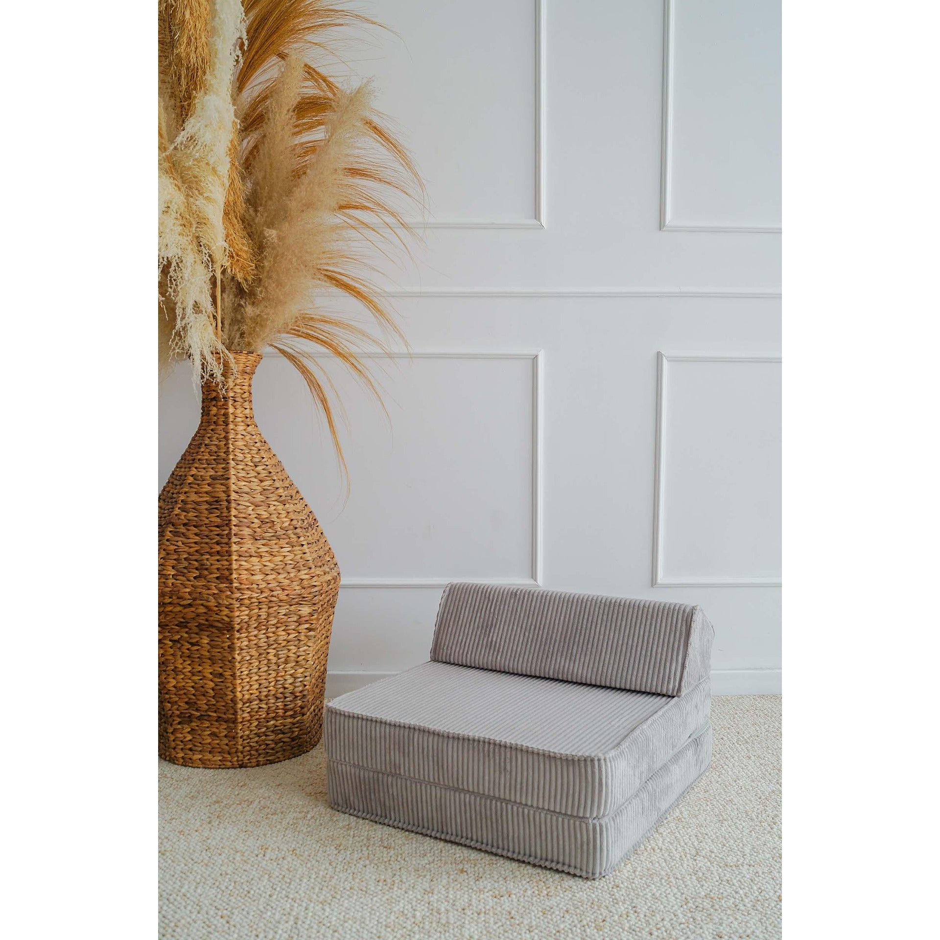 Шезлонг Rib Velvet, сив