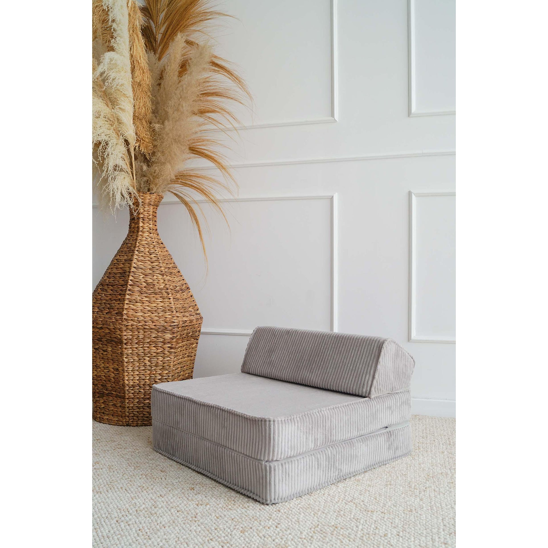 Шезлонг Rib Velvet, сив