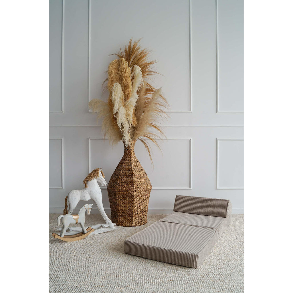 Шезлонг Rib Velvet, бежов