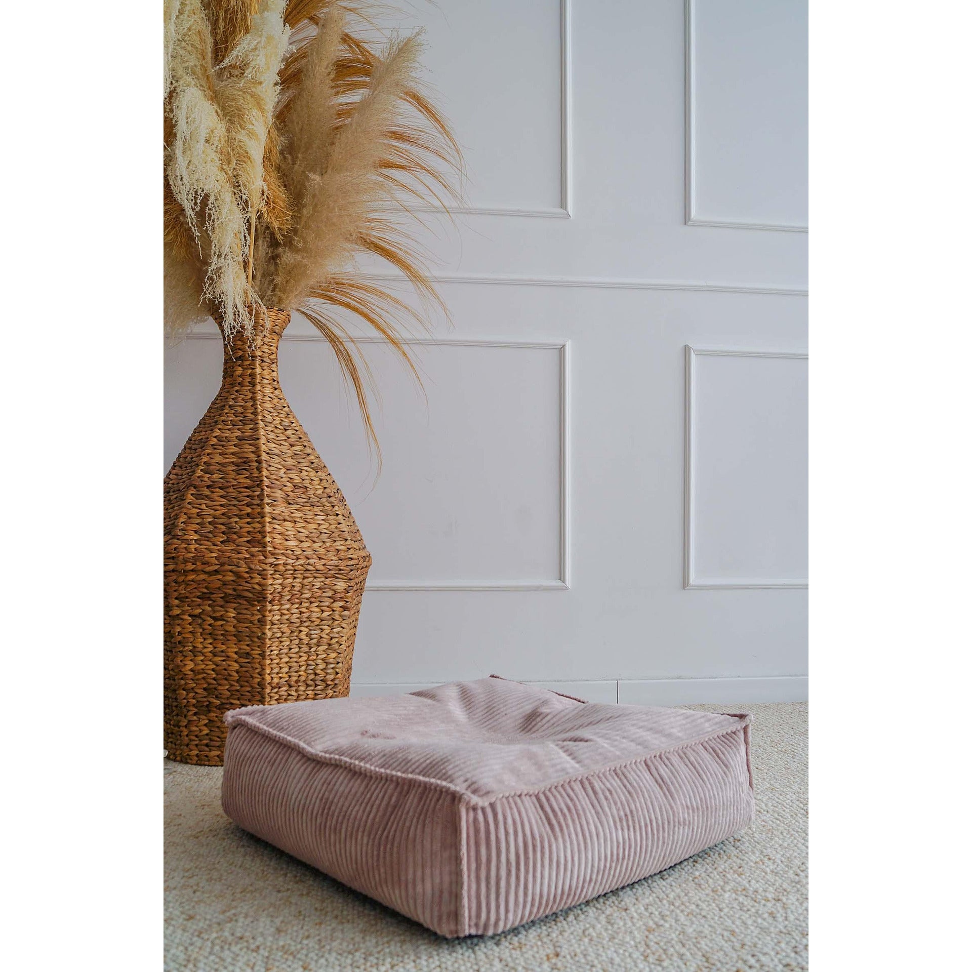 Табуретка Rib Velvet, мръсно розово